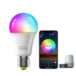 Smart Home WiFi Google Home Remote Control RGB Dimmable Smart Bulb